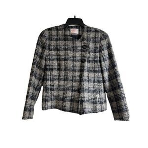 Pendleton Classic‎ 100% Virgin Wool Plaid Blazer Made USA  Women Size 10 Petite